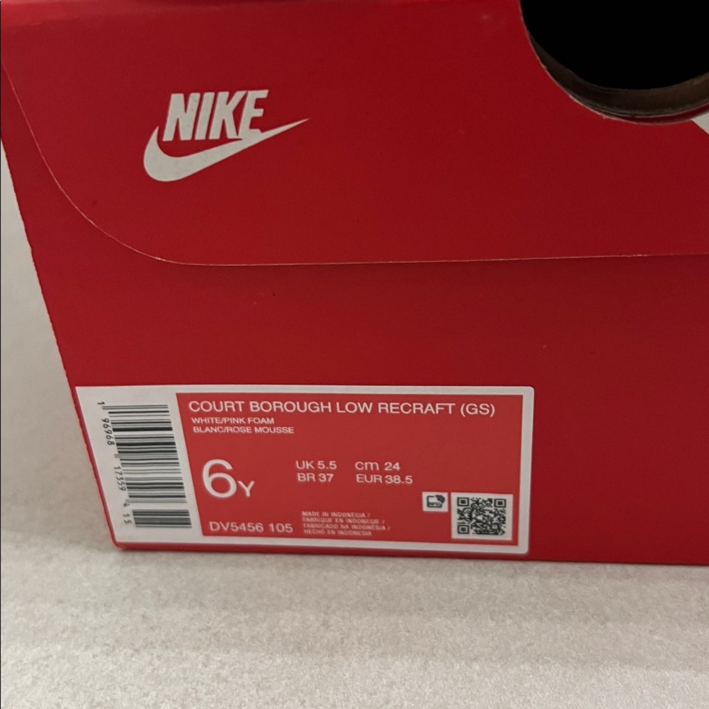 Nike Court Borough Low pastel Pink and White Sneakers - Picture 4 of 4